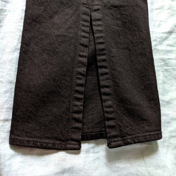 Parker Smith Bombshell Fit Cropped Slit Hem Black Jean 29 Straight Leg Capri - Picture 11 of 11